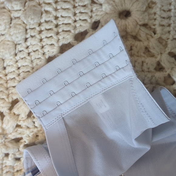 CACIQUE NTW size 44I Bra Boost Balconette blue silver metallic corset style new - Picture 15 of 16